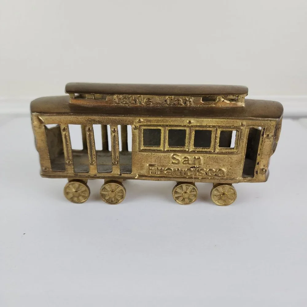 Brass San Francisco Cable Car Working Wheels - Picture 3 of 7